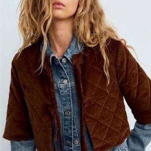 Zara SOFT FEEL CROP CARDIGAN